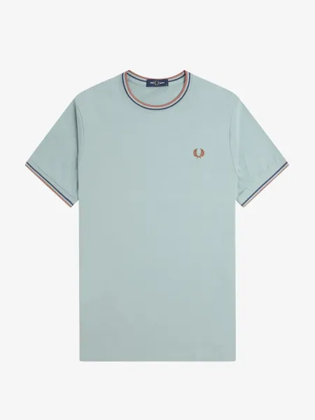 Camiseta con el ribete con dos franjas 2