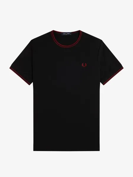 Camiseta con el ribete con dos franjas 2