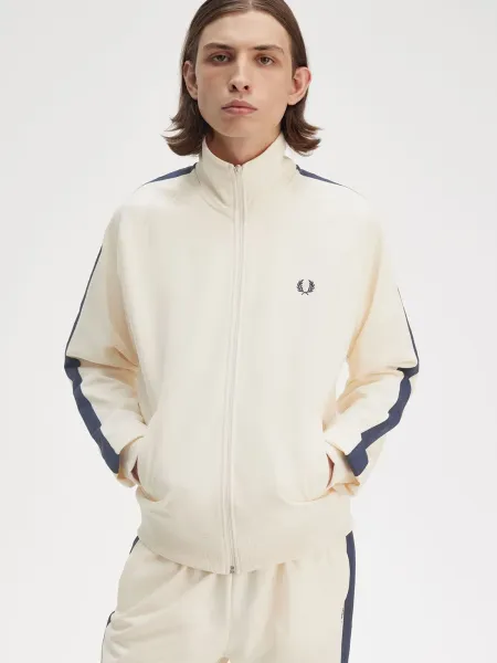 Chaqueta de chándal con cinta deportiva en contraste