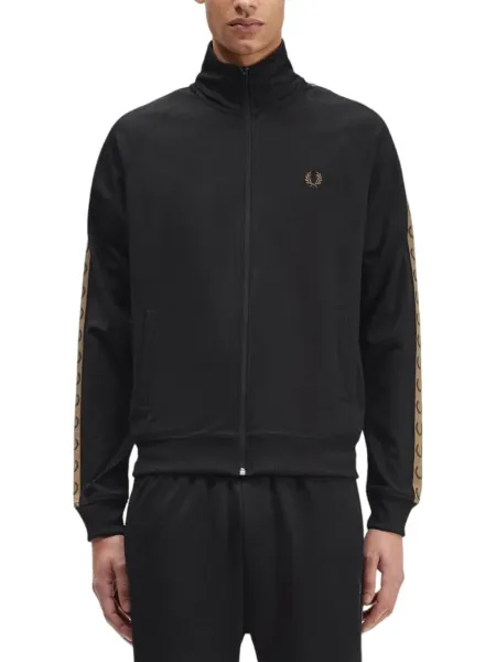 Chaqueta de chándal con cinta deportiva en contraste