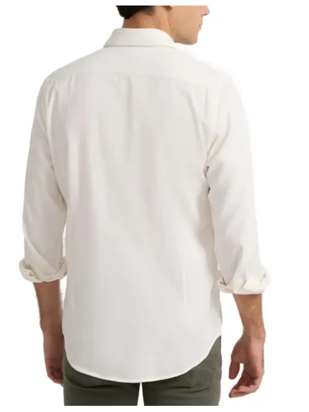 Camisa Silbon sport lisa micropiqué blanca