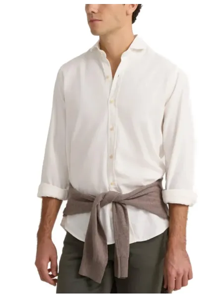 Camisa Silbon sport lisa micropiqué blanca
