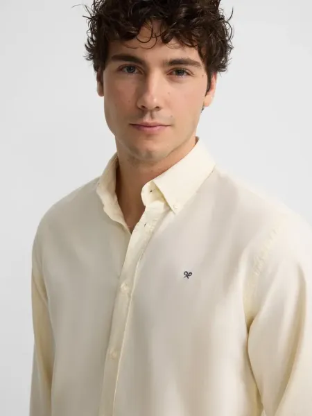 Camisa sport oxford amarilla