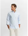 Camisa sport oxford celeste