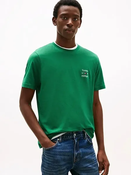 Camiseta de cuello redondo con logo