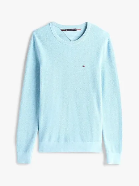Jersey de punto gofrado con cuello redondo