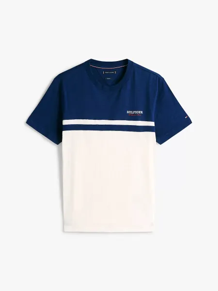 Camiseta color block con monotipo Hilfiger
