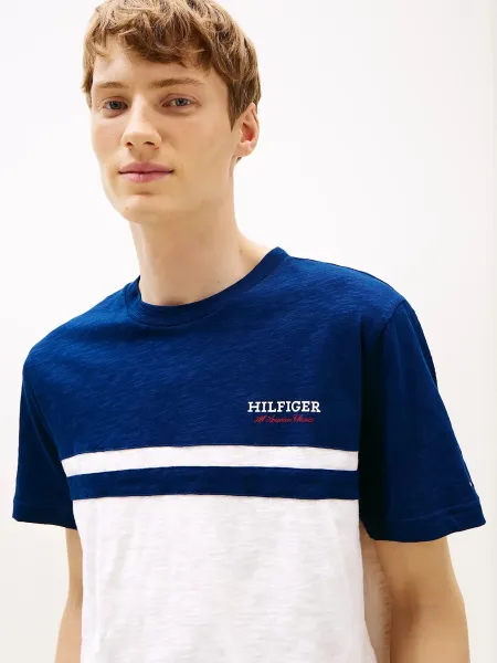 Camiseta color block con monotipo Hilfiger