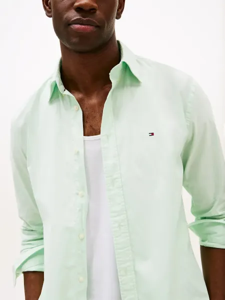 Camisa TH Flex de popelín con corte regular