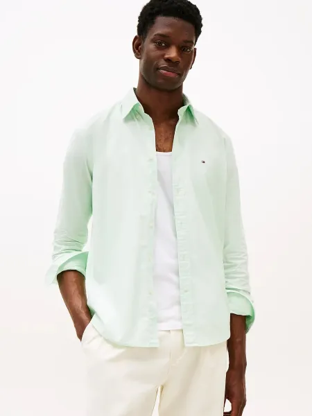Camisa TH Flex de popelín con corte regular