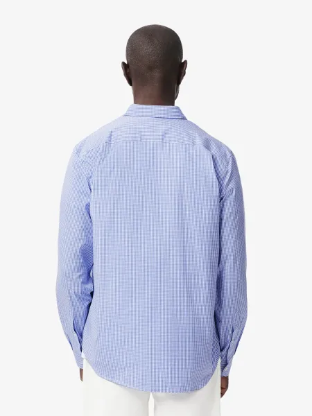 Camisa de corte regular de algodón de cuadros