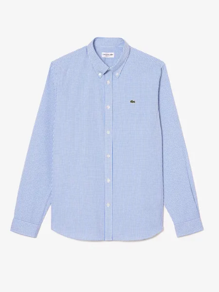 Camisa de corte regular de algodón de cuadros 2